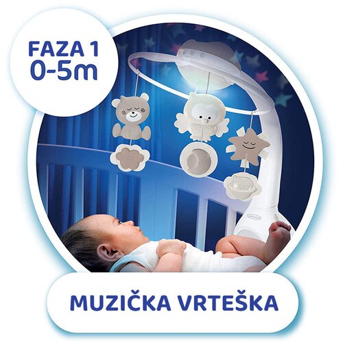 Infantino 3u1 muzička vrteška, projektor i noćno svetlo, plava Cene