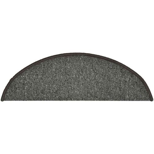  Prostirke za stepenice 30 kom 56x17x3 cm tamno sive poluokrugle Slike