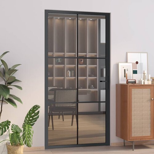 Unutarnja vrata 102,5x201,5 cm crna od ESG stakla i aluminija Cijene
