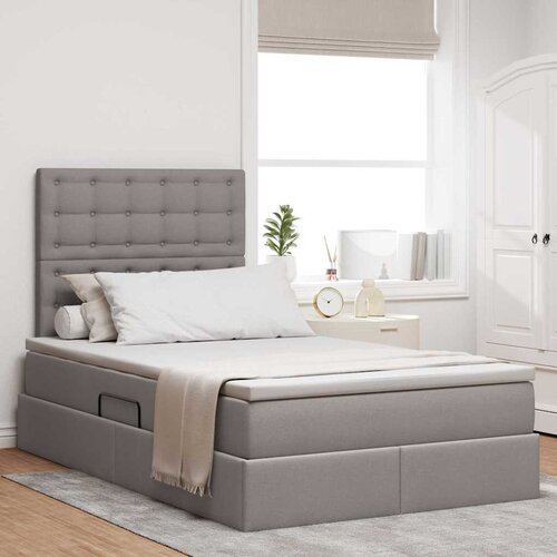 vidaXL Krevet s od storage Sivo-smeđa 120 x 200 cm Lažna koža Cijene
