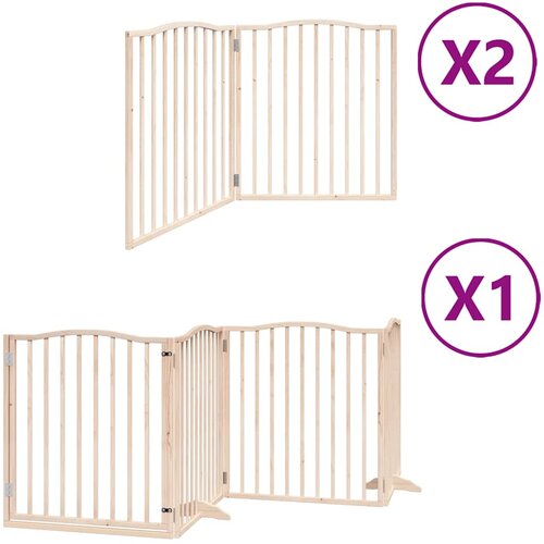 VidaXL Vrata za pse s vrata&amp;scaron;cima 8 panela sklopiva 640 cm drvo topole Slike