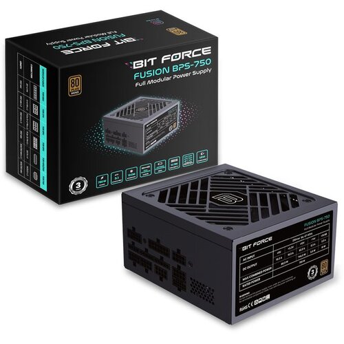 BIT FORCE napajanje 750W 80+ BRONZE FUSION BPS-750 modularno, ATX 3.1, PCI-E 5.1 Cijene