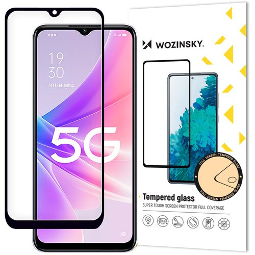 Wozinsky 9H celozaslonsko kaljeno steklo Oppo A77 4G / A57 4G / A57s / A57e z okvirjem, prijazno črno, (21534009) Cene