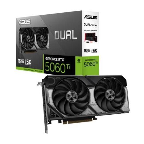 Asus VGA DUAL-RTX5060TI-O16G 16GB GDDR7 OC Edition,128-bit 3x DP, 1x HDMI Cene