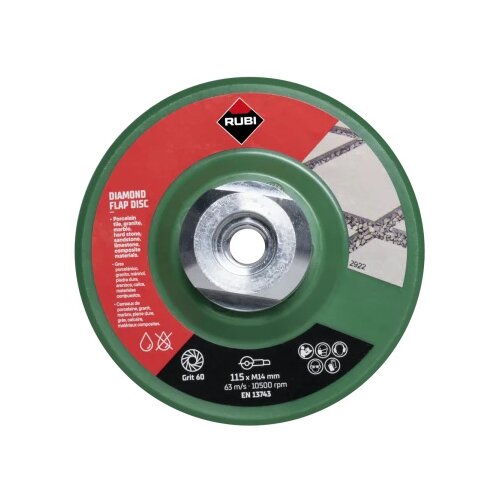 Rubi 32921 dijamantski flap brusni disk, granulacija 60, 115mm, M14 ( 32921 ) Slike