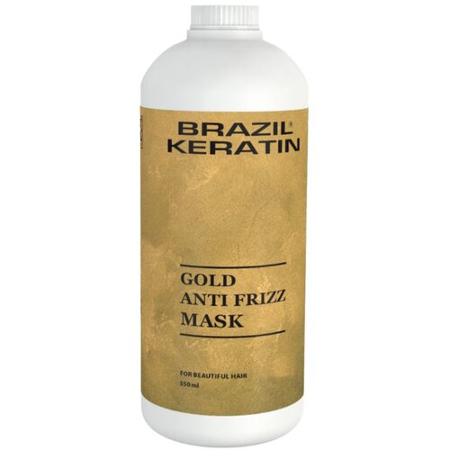 Brazil Keratin Gold Anti Frizz Mask keratinska regeneracijska maska za poškodovane lase 550 ml Cene