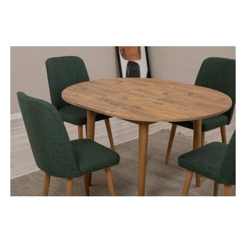 Hanah home Vina 1070 Trpezarijski sto i stolice, smeđe-siva Slike