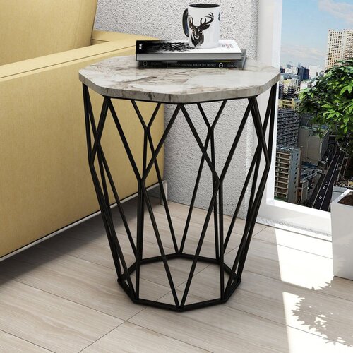 Woody Fashion Pomoćni stočić Sofya White Marble Cene