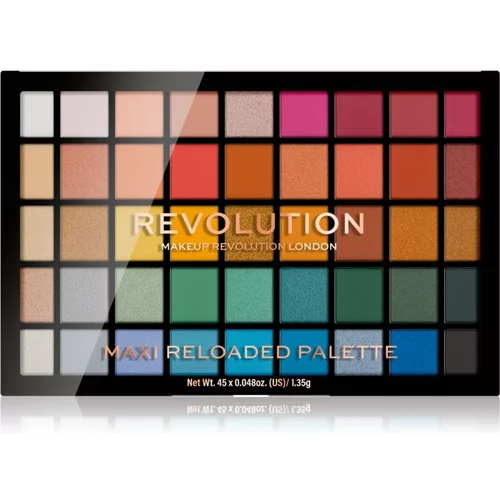 Makeup Revolution Maxi Reloaded Palette paleta pudrastih senčil za oči odtenek Big Shot 45x1.35 g