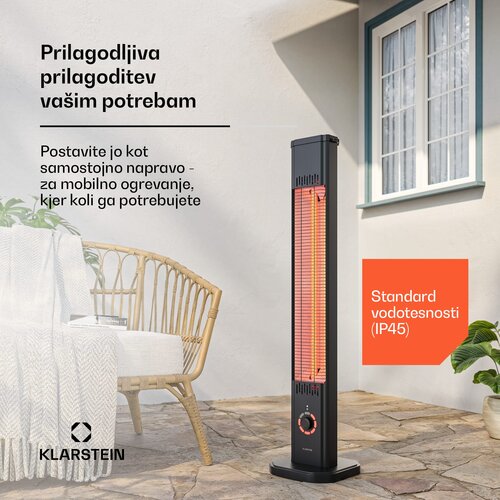 Klarstein DualisHeat infrardeči grelnik | 2000 W | 15 m&amp;sup2; | Prilagodljiv | 105 cm x 25 cm Slike