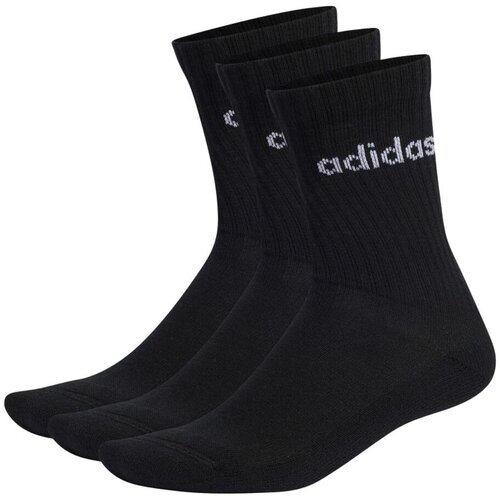 Adidas &amp;Scaron;portne nogavice Chaussettes linear crew cushioned noir/blanc Črna Slike