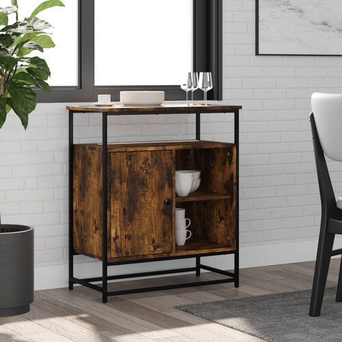 VidaXL Komoda boja dimljenog hrasta 69 x 35 x 80 cm konstruirano drvo Slike
