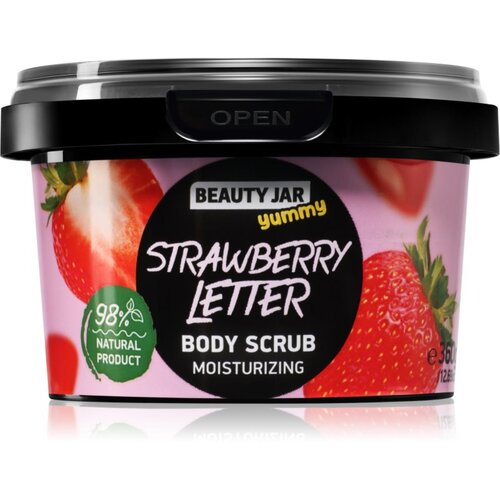 Beauty Jar Yummy Strawberry Letter nježni piling s hidratantnim učinkom 360 g Slike