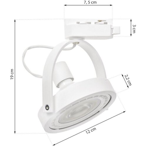  SPOT svetlo za &amp;scaron;inski sistem LUGAR 1xAR111 - GU10/25W/230V Slike