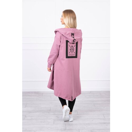 Kesi Oversize dark pink cape with hood Slike