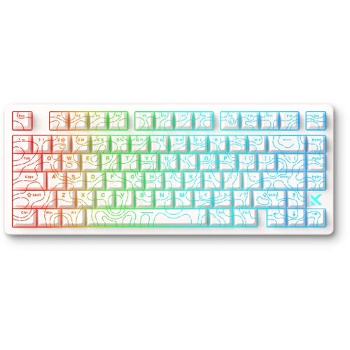 MCHOSE Gaming tastatura Jet 75 Hall Effect Magnetic Switch white topographic Cene
