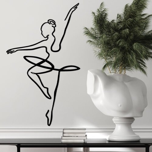 Wallity Zidna dekoracija Balerina 1, 70x0,15x42 cm, 1,5 mm, Crna Cijene