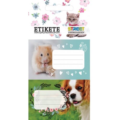 STREET Etikete za zvezke Animals Cute, 10/1 Slike