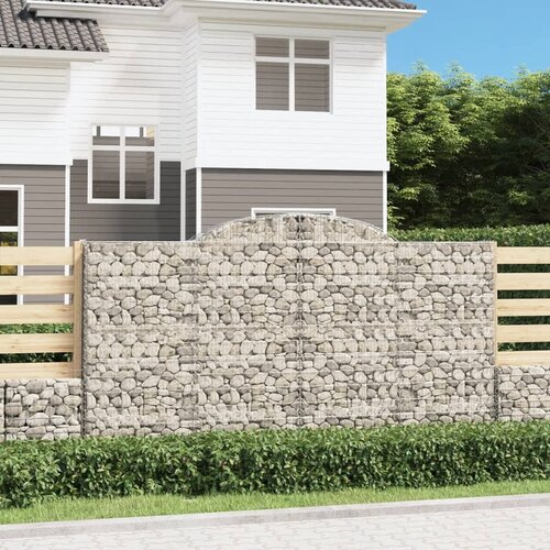  Lučne gabionske ko&amp;scaron;are 8 kom 300x50x160/180cm pocinčano željezo Slike