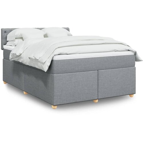  Krevet box spring s madracem svjetlosiva 160x200 cm tkanina Cijene