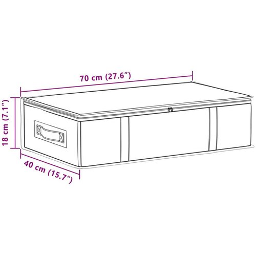  Kutija za pohranu s prozirnim prozorom na vrhu 2 pcs Siva - Siva 2 70 x 40 x 18 cm Slike