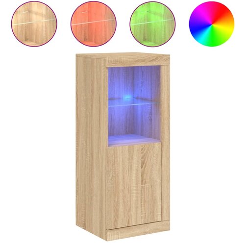 Maison Chic Komoda - Predalnik z LED lučkami sonoma hrast 41x37x100 cm, (21721791) Slike
