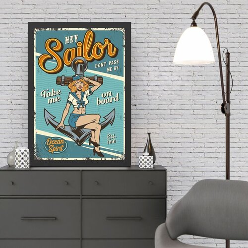 Wallity uramljena slika Sailor, 55x75 cm Slike