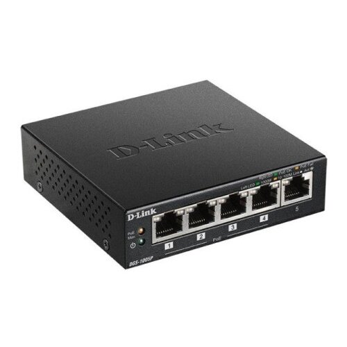 D-link switch 5p dgs+1005p/e poe+ 60w ( dli001 ) Cene