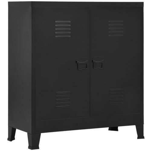The Living Store Industrijska omara črna 90x40x100 cm jeklo - Skrinja Za Shranjevanje, (21436220) Cene