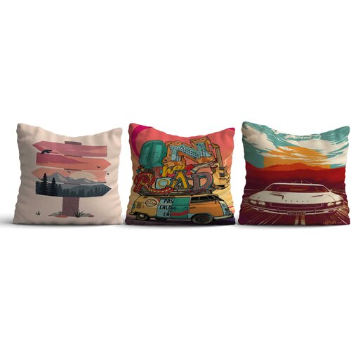 Opviq Set od 3 jastučnice 43x43cm Šarene Cene