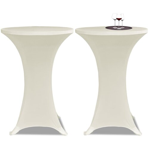 Maison Chic Prevleka za zunanjo pohi&amp;scaron;tvo - Pregrinjalo za visoko mizo &amp;Oslash;60 cm krem raztegljivo 4 kosi, (21795060) Slike
