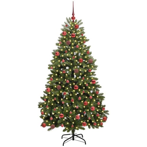  Umjetno božićno drvce S LED lampica Zelena 180 cm PVC i metal Slike
