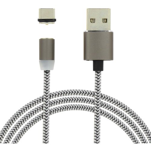 AVIZAR USB tip-C / kabel USB, magnetni pametni telefon / tablični računalnik, polnjenje / sinhronizacija 1 m, srebrna, (20530580) Slike