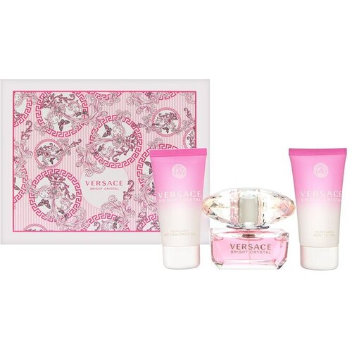 Versace Bright Crystal Gift Set ( 50 ml EDT + 50 ml losion + 50 ml gel za tu&scaron;iranje ) Cene