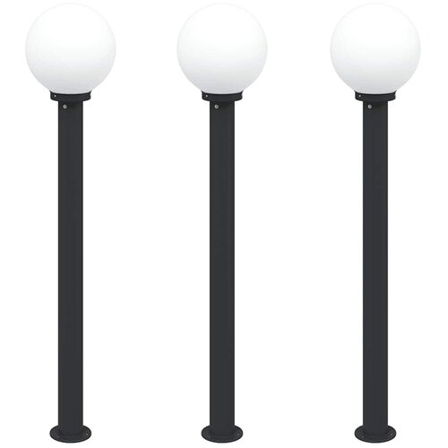 vidaXL Stupić za zidne svjetiljke 3 kom 120 cm crne IP44 Cene