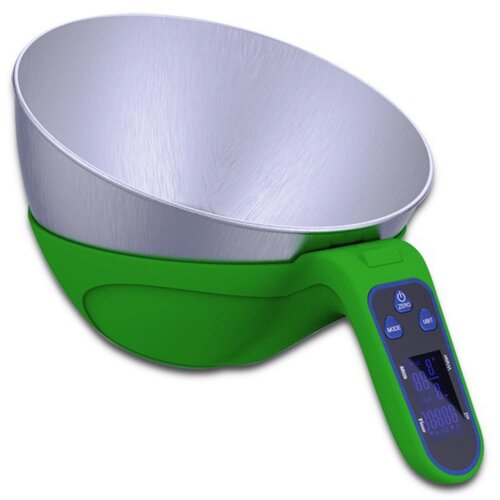 INF Digitalna kuhinjska tehtnica z inox skledo, snemljiva merilka, 5kg Green, (5000298787) Slike