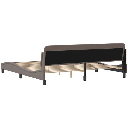 Okvir za krevet Dover smeđesivi 200x200 cm od tkanine Slike