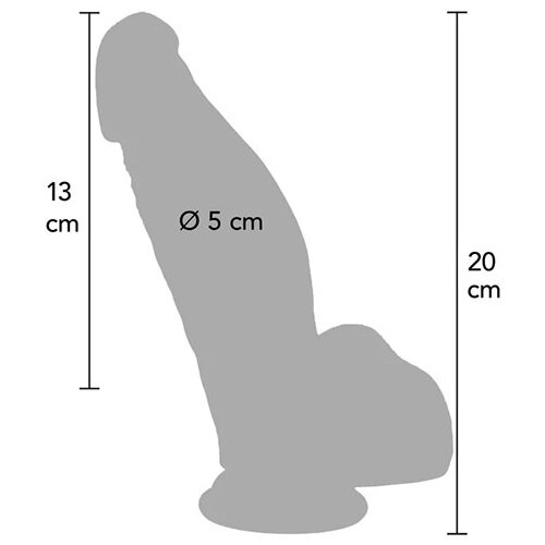 Inferno ultra realističen silikonski dildo &amp;quot;&amp;quot; 18 cm (R20750) Slike