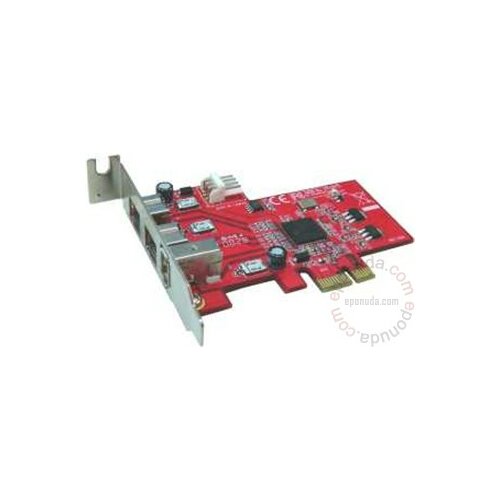 Lycom PE-107 PCI-E 2 Port FireWire 800 (1394b) and 1 Port Firewire 400 (1394a) Card kontroler Slike