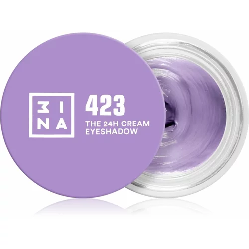 3INA The 24H Cream Eyeshadow kremasto sjenilo za oči nijansa 423 Lilac 3 ml