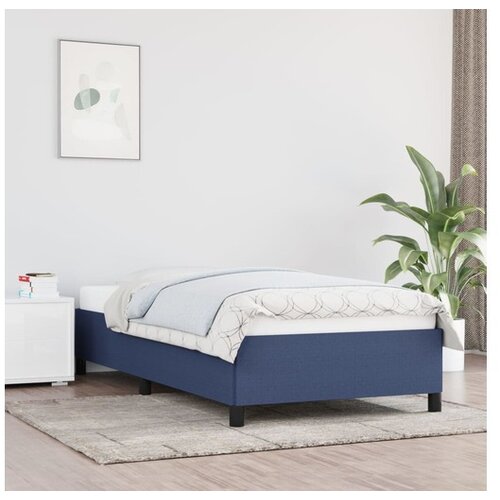  Posteljni okvir moder 90x190 cm blago Cene