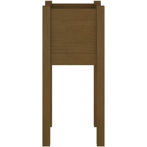 Vrtna sadilica smeđa boja meda 31x31x70 cm od masivne borovine Slike