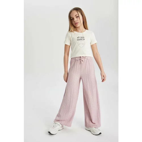 Defacto Girl Printed T-Shirt Trousers 2 Piece Set