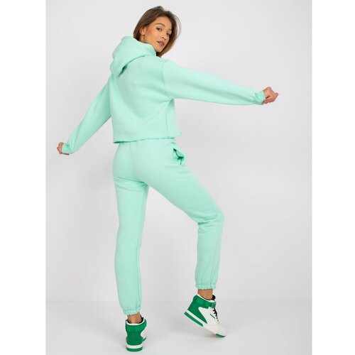 Fashion Hunters Laraina high-waisted mint sweatshirt set Cene