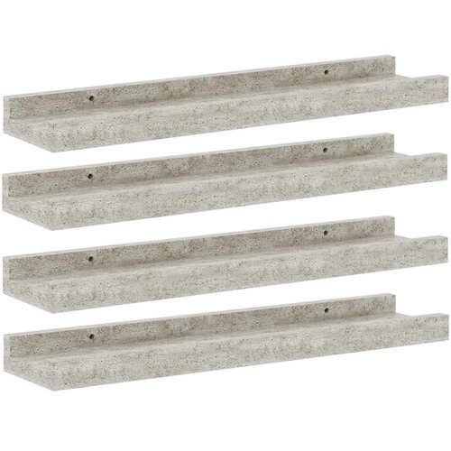  Zidne police 4 kom siva boja betona 40 x 9 x 3 cm Slike
