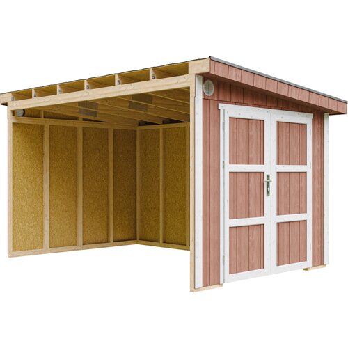 Timbela Vrtna hišica vrhunske kakovosti 8,68 m² - V231x248x412 cm - Brez tal in stranske stene - M939B-REDWOOD RED, (5000117218) Cene