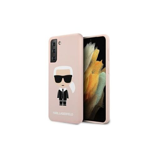 Karl Lagerfeld Originalen ovitek KLHCS21SSLFKPI za Samsung Galaxy S21 G991 roza silikonska za&amp;scaron;čita - Full Body Iconic Slike