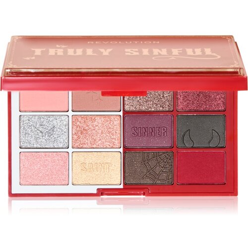 Makeup Revolution Truly Sinful Blood Palette paleta sjenila za oči 12 g Slike