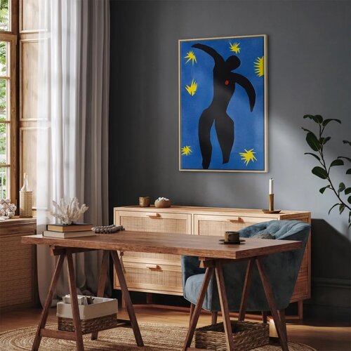  Slika - Henri Matisse &amp;ndash; Icarus (from Jazz) 60x90 U prirodnom drvenom okviru Slike