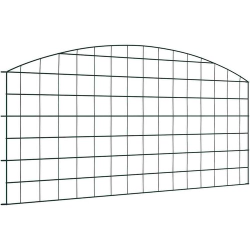  Set ograde za ribnjak 5 pcs Zelena 100 x 50 cm Čelik Cijene